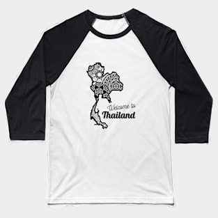 Welcome to Thailand classic Thailand map ,Brafdesign Baseball T-Shirt